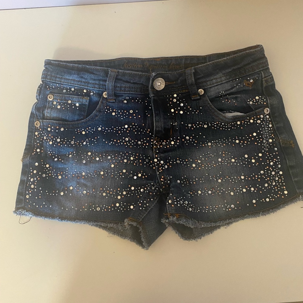 Justice girls jean shorts